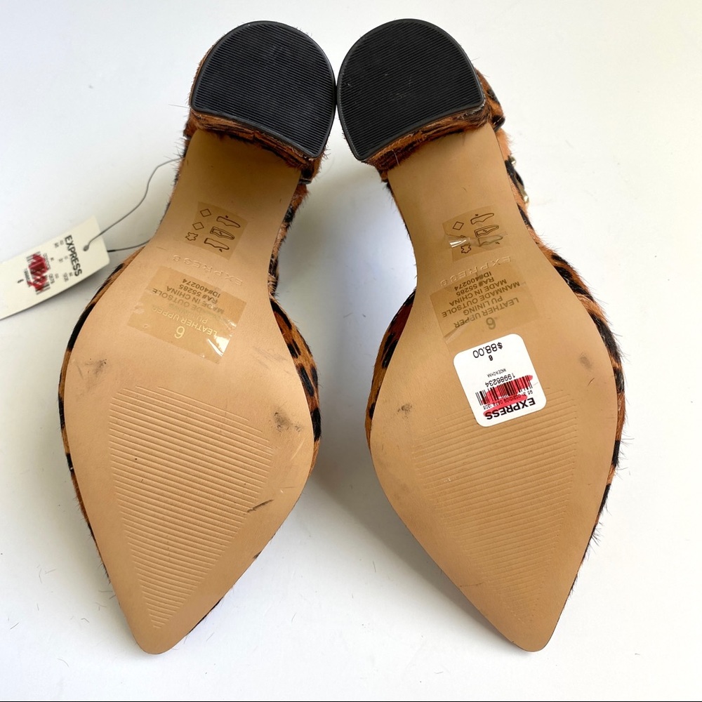 NWT Express Cheetah Ankle Strap Sandals - Picture 12 of 13